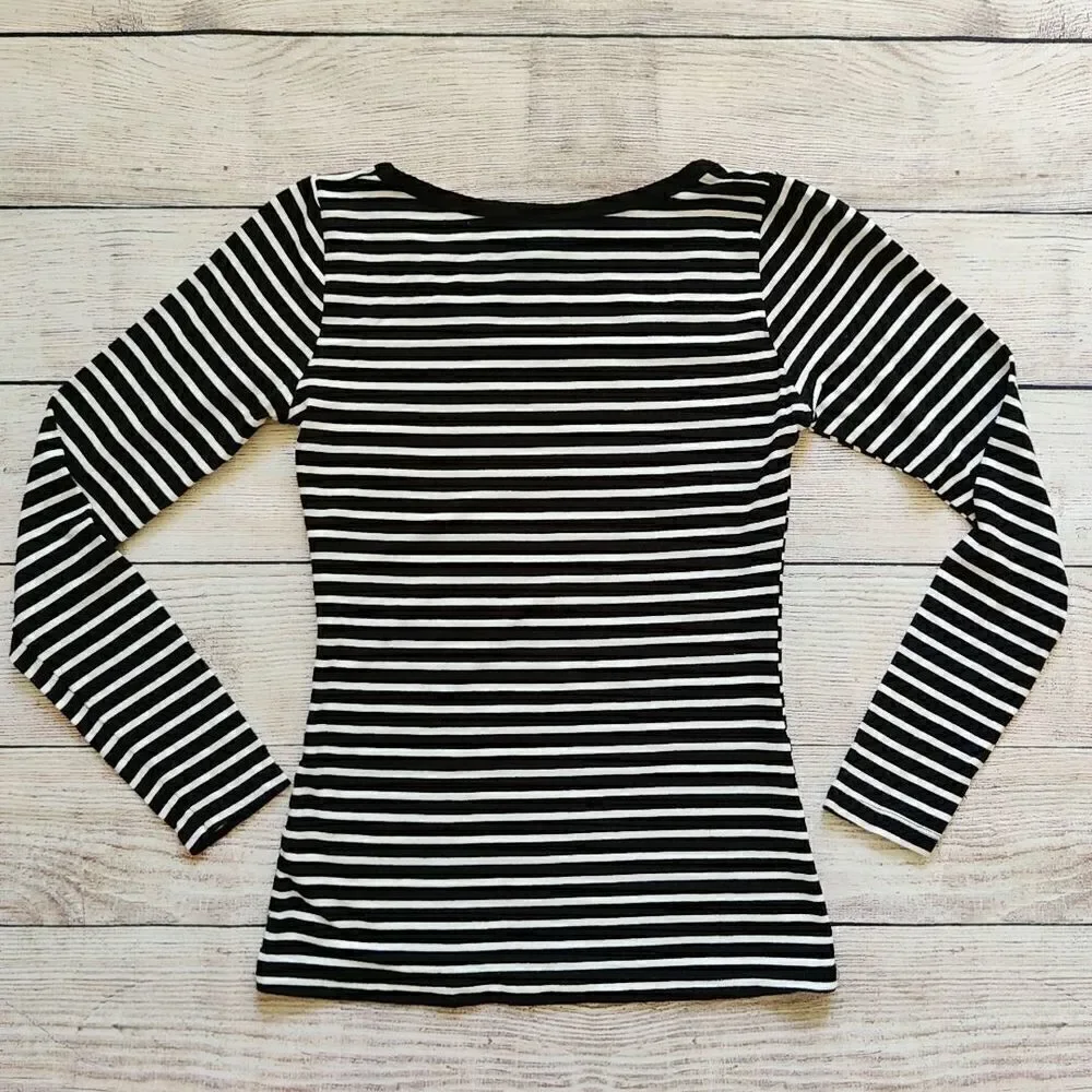 Perry Ellis striped embellished Casanova tee
